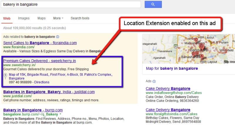 adwords location extension