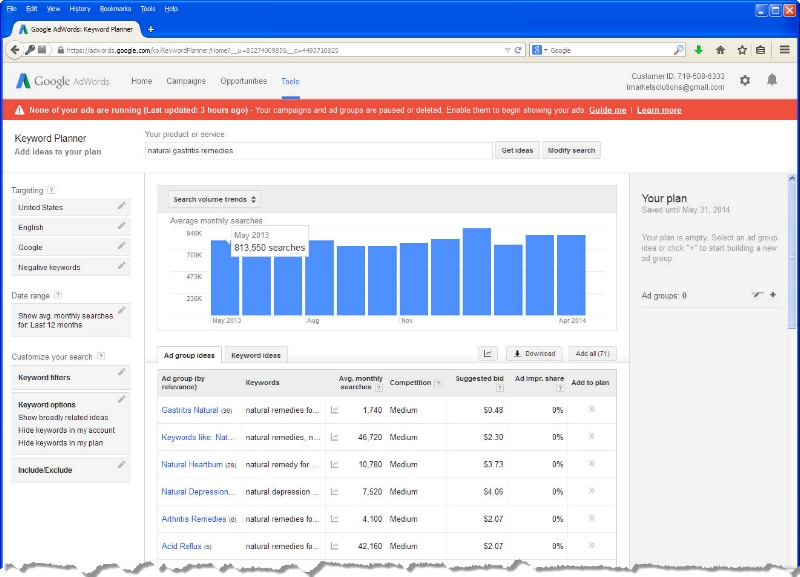 keyword planner