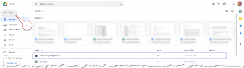 Google Docs - new document