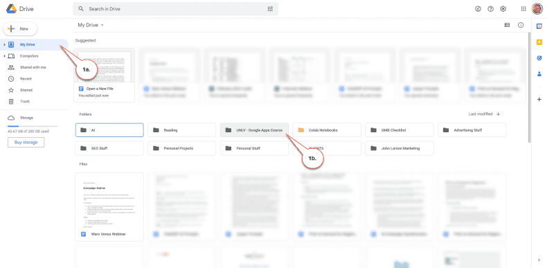 Google Docs - open document from Drive