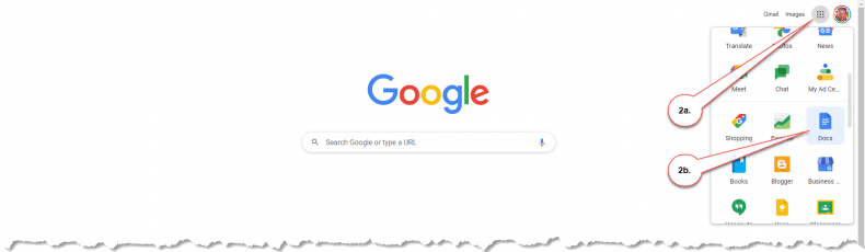 Google Docs - new document