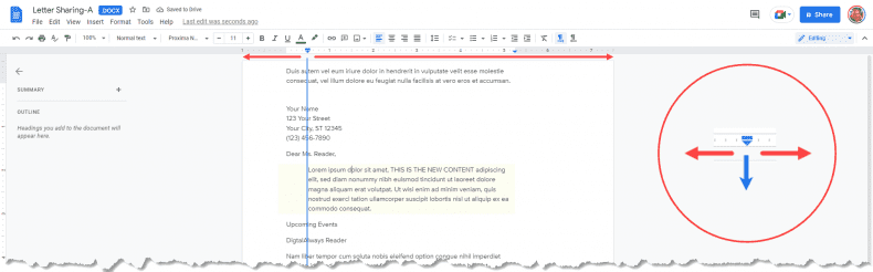 Google Docs - paragraph indent