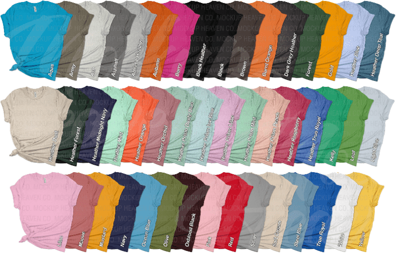 t-shirt colors
